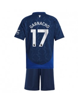 Manchester United Alejandro Garnacho #17 Dječji Gostujuci Dres kompleti 2024-25 Kratak Rukavima (+ kratke hlače)